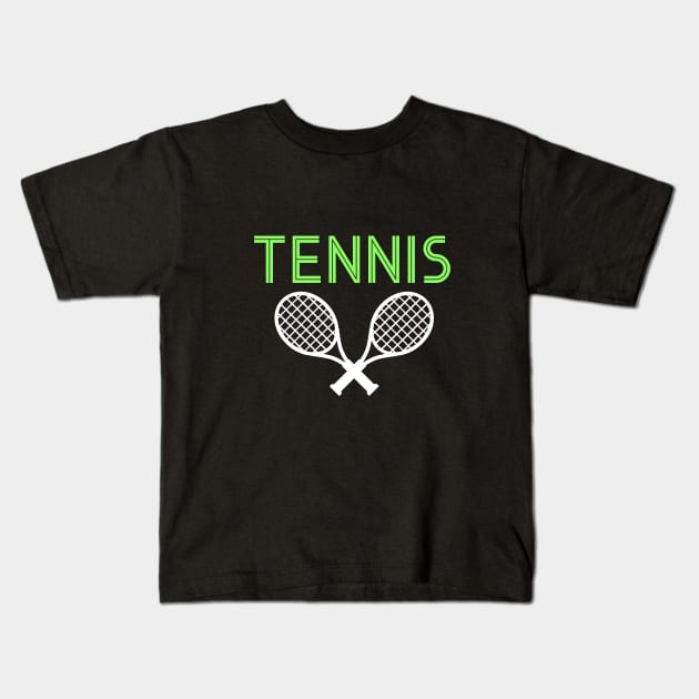 I love tennis Kids T-Shirt by cypryanus